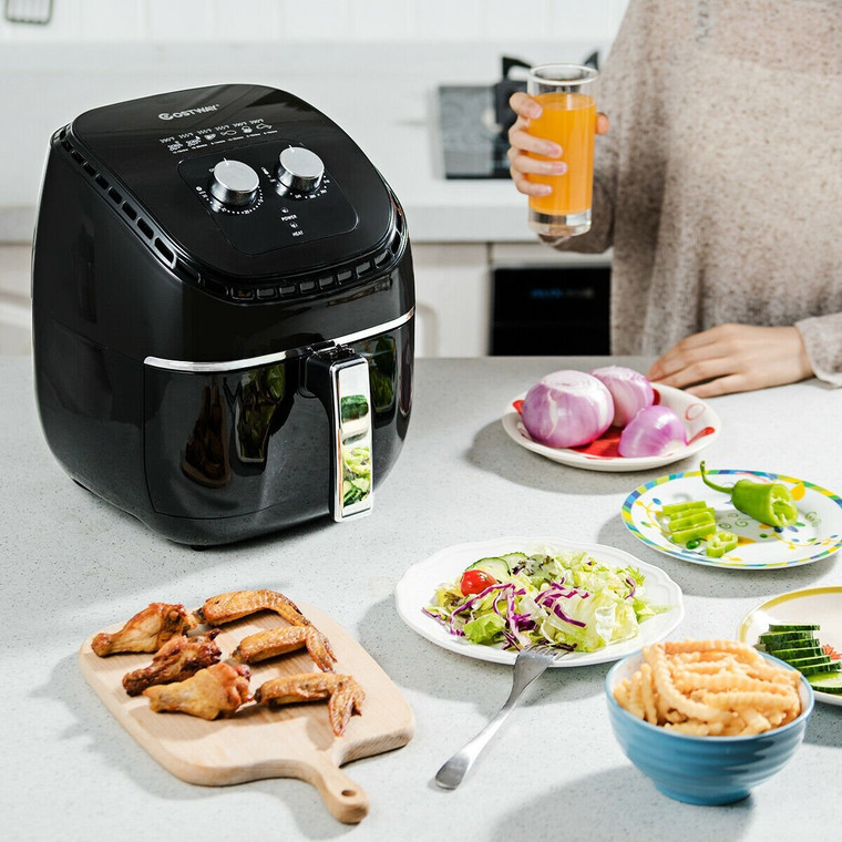 3.5 Qt Electric 1300W Hot Air Fryer With Timer& Temperature Control EP23971