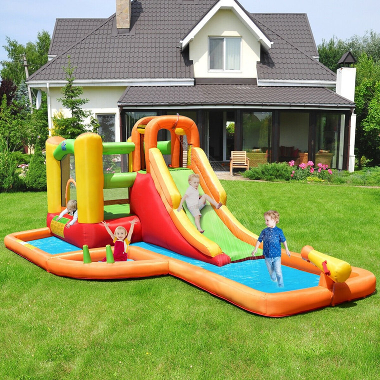 Inflatable Water Park Bounce House With 780W Blower OP70026