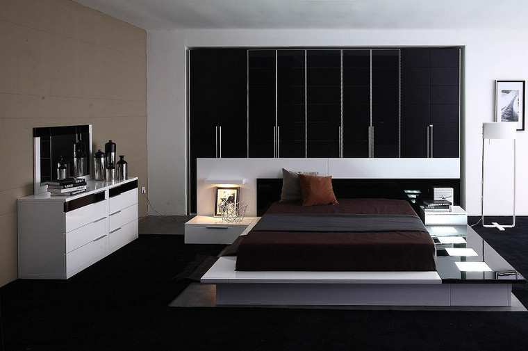 Modrest Impera Contemporary Lacquer Platform Bed