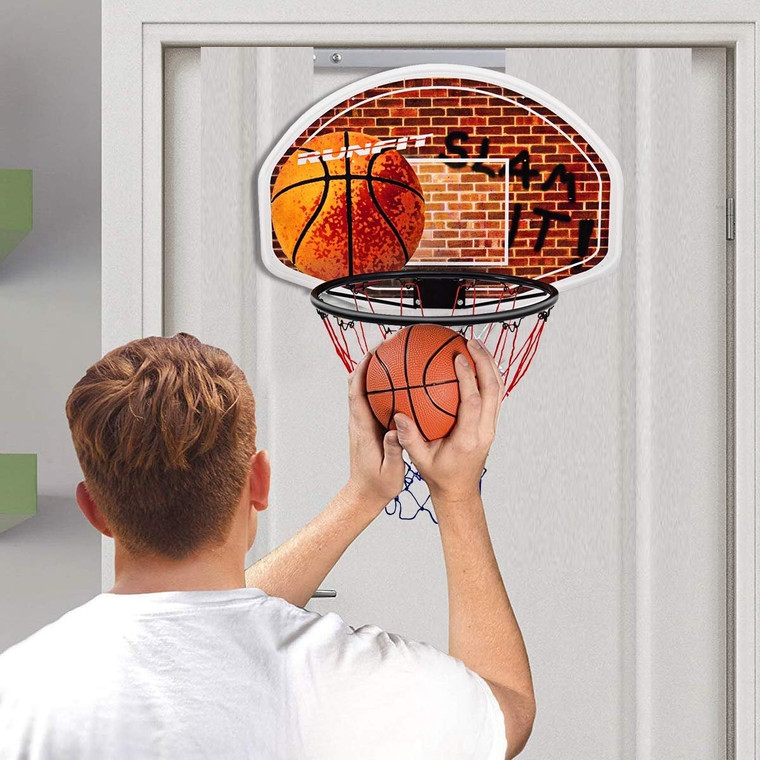 Wall Mounted Fan Backboard With Basketball Hoop And Rim SP35839