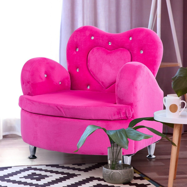Soft Velvet Armrest Couch Toddler Sofa HW57079
