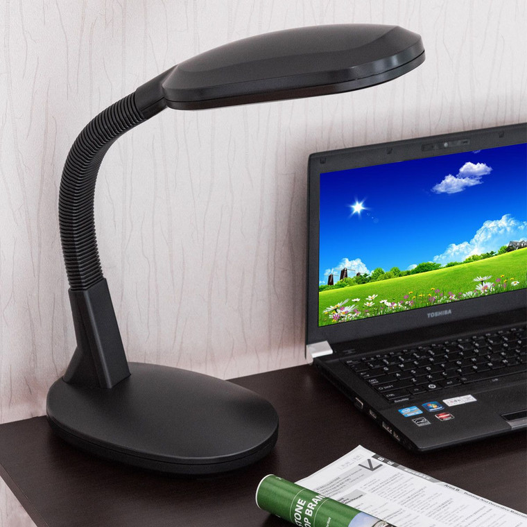 Led Adjustable Gooseneck Energy Saving Desk Lamp-Black EP23393BK - (Pack Of 2)