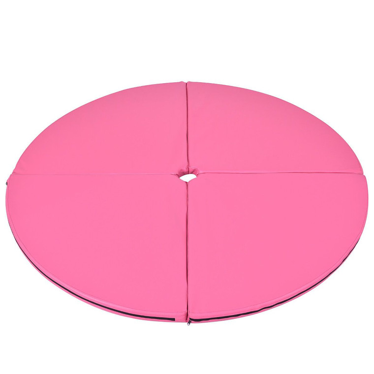 2" Foldable Pole Dance Yoga Exercise Safety Cushion Mat-Pink HW56603PI