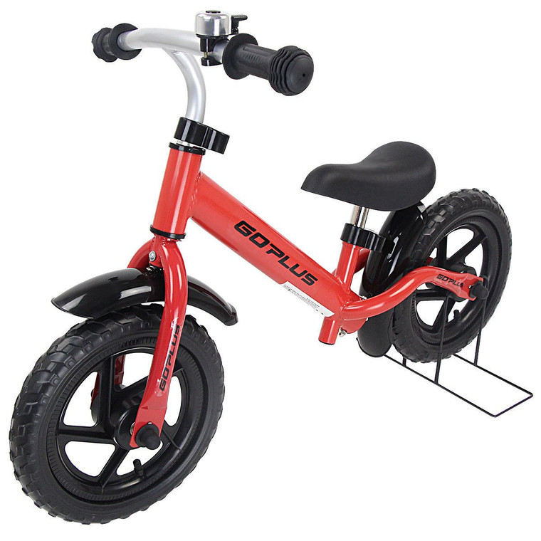 12" No-Pedal Adjustable Seat Bike Stand Kids Balance Bike-Red TY570632RE