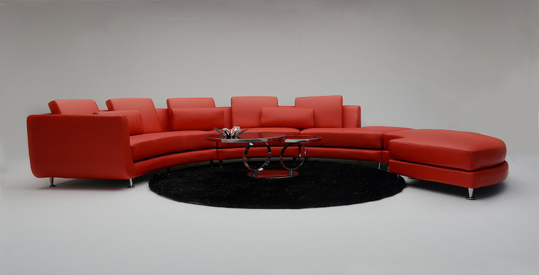 Divani Casa A94- Leather Sectional Sofa & Ottoman - VGYIA94-1 By VIG Furniture