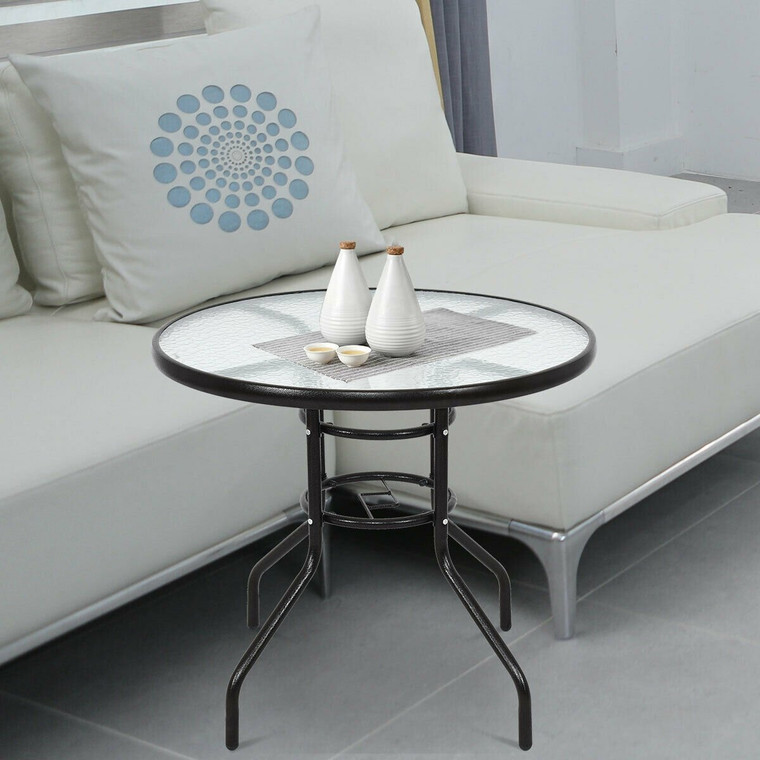 Patio Round Table Steel Frame Dining Table OP3210