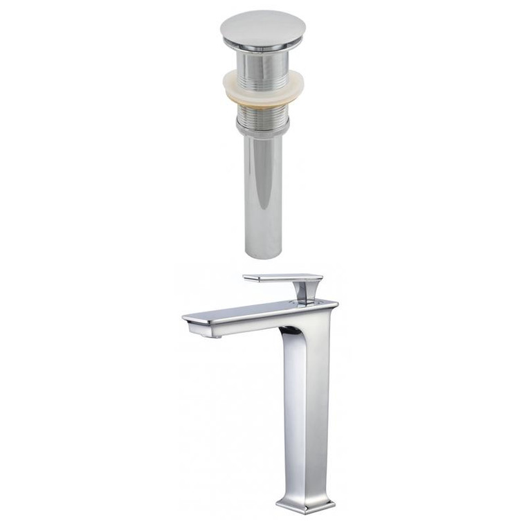 Deck Mount Cupc Approved Brass Faucet Set In Chrome Color - Drain Incl.