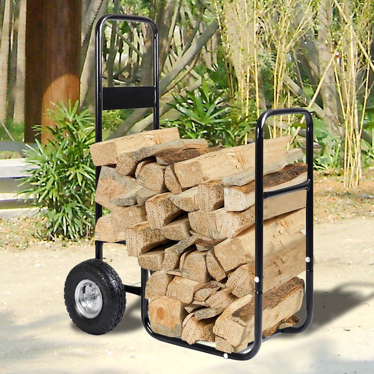 Rolling Firewood Carrier Wood Mover GT2889