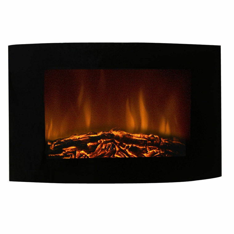 35" Electric Wall Mount Fireplace Heater With Remote HW48543