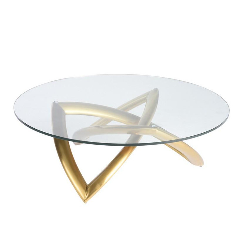 Nuevo Martina Coffee Table - Clear/Gold Hgtb486