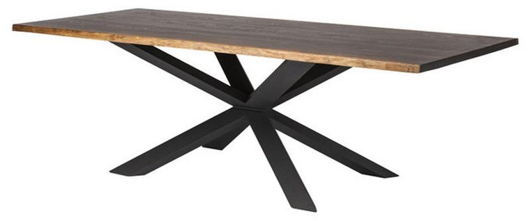 Nuevo Couture Dining Table - Seared Oak/Black Hgsx194