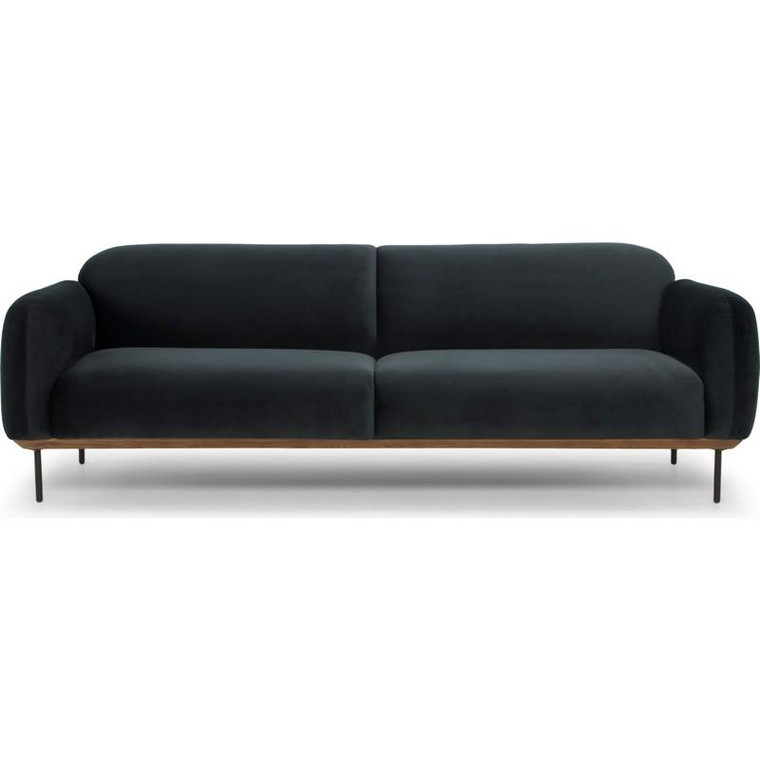 Nuevo Benson Fabric Sofa - Shadow Grey/Brass Hgsc260