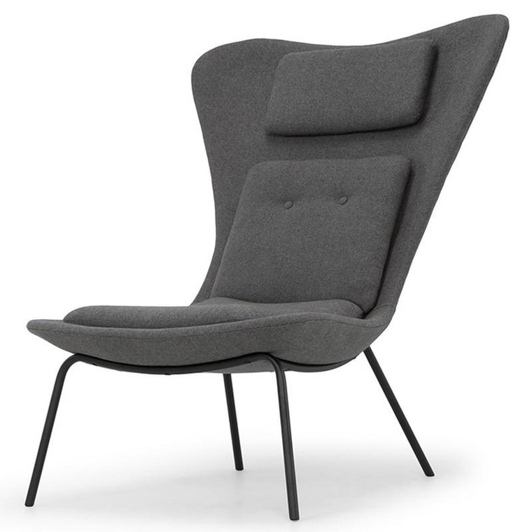 Nuevo Barlow Fabric Occasional Chair - Fossil Grey/Black Hgsc158