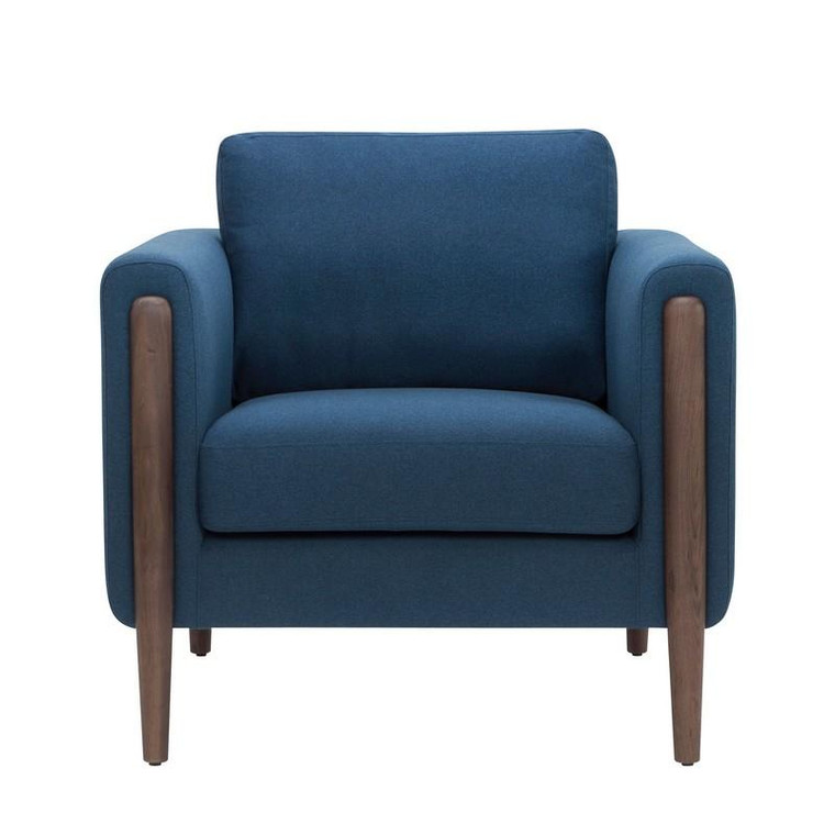 Nuevo Steen Fabric Occasional Chair - Lagoon Blue/Walnut Hgsc130