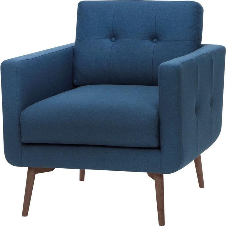 Nuevo Ingrid Fabric Occasional Chair - Lagoon Blue/Walnut Hgsc125