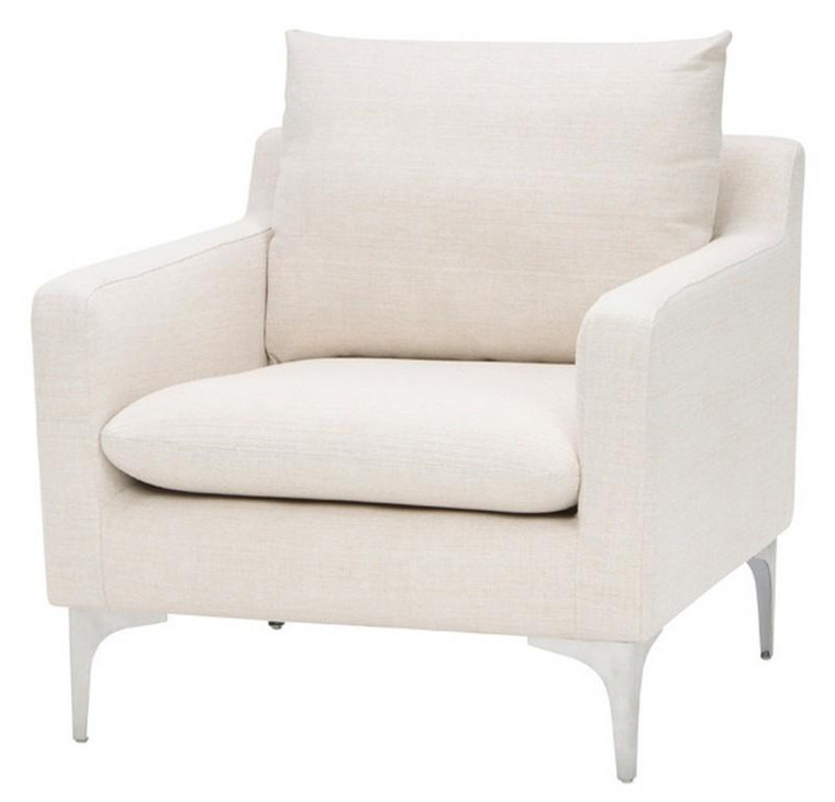 Nuevo Anders Fabric Occasional Chair - Sand/Silver Hgsc105