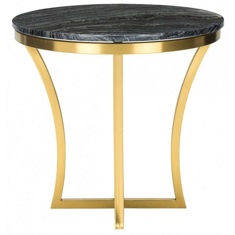 Nuevo Aurora Side Table - Black/Gold Hgna295