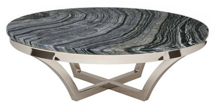 Nuevo Aurora Coffee Table - Black/Silver Hgna292