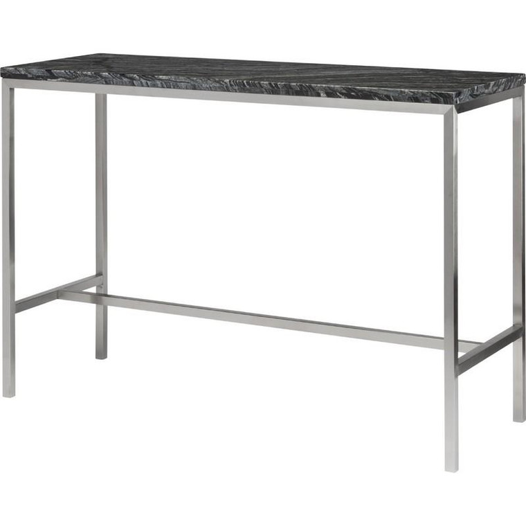 Nuevo Verona Bar Table - Black/Silver Hgna288