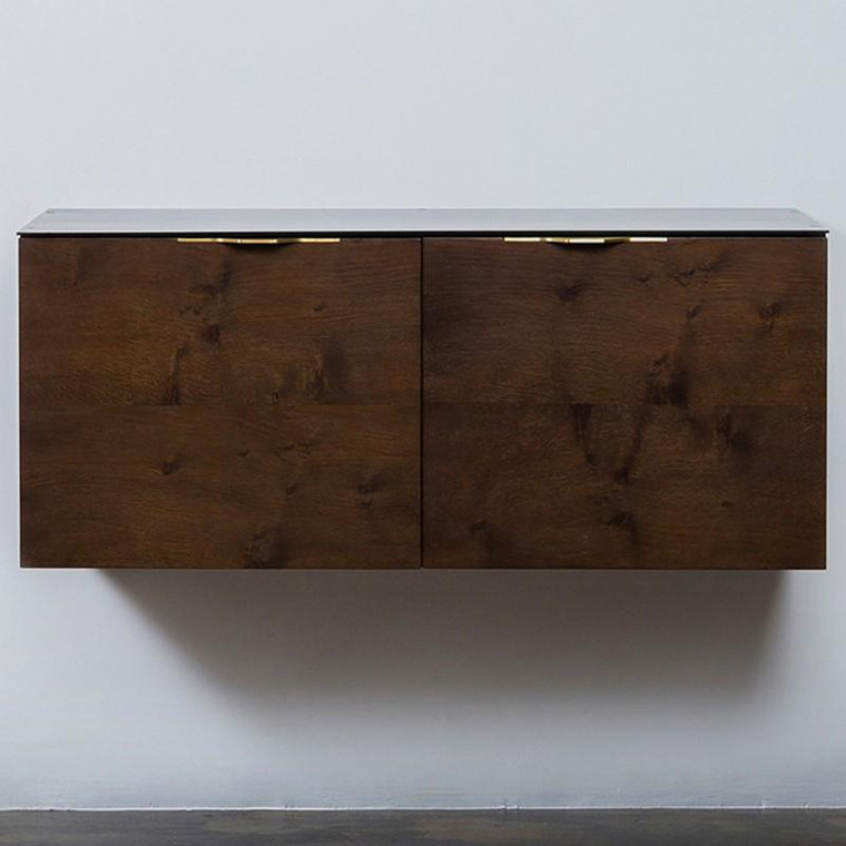 Nuevo Drift Sideboard Cabinet - Black/Smoked Oak Hgda547