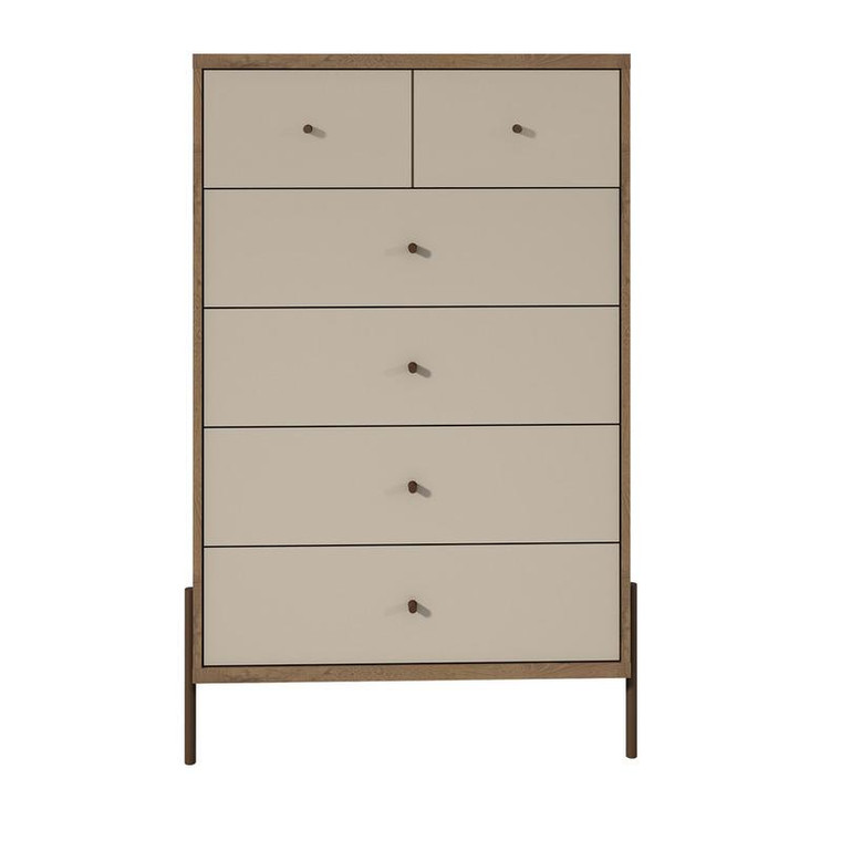 Joy 48.43" Tall Dresser With 6 Full Extension Drawers In Off White