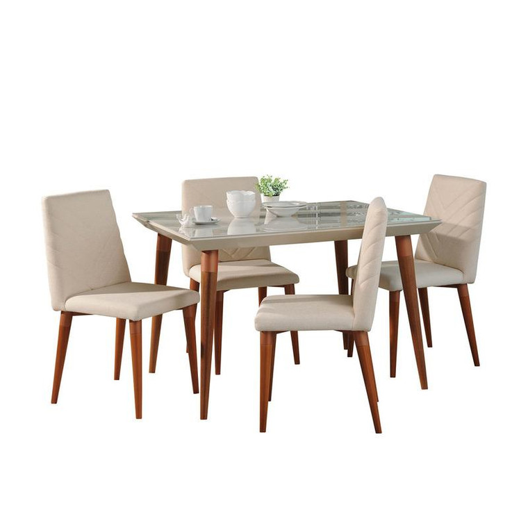 5-Piece Utopia 47.24" Dining Set With 4 Dining Chairs 2-107352109251
