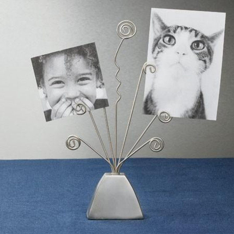 Pewter Swirl Photo Holder (Pack Of 6) 8405