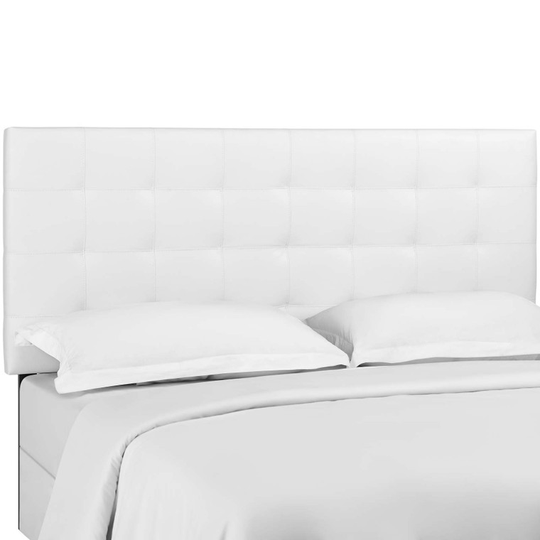 Paisley Tufted King And California King Upholstered Faux Leather Headboard MOD 5857 WHI by Modway Furniture