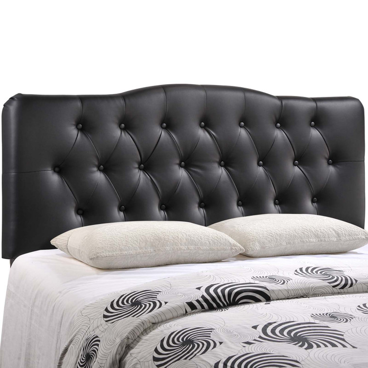 Annabel Queen Upholstered Vinyl Headboard MOD 5155 BLK by Modway Furniture