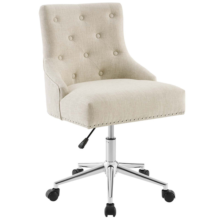 Regent Tufted Button Swivel Upholstered Fabric Office Chair EEI 3609 BEI by Modway Furniture