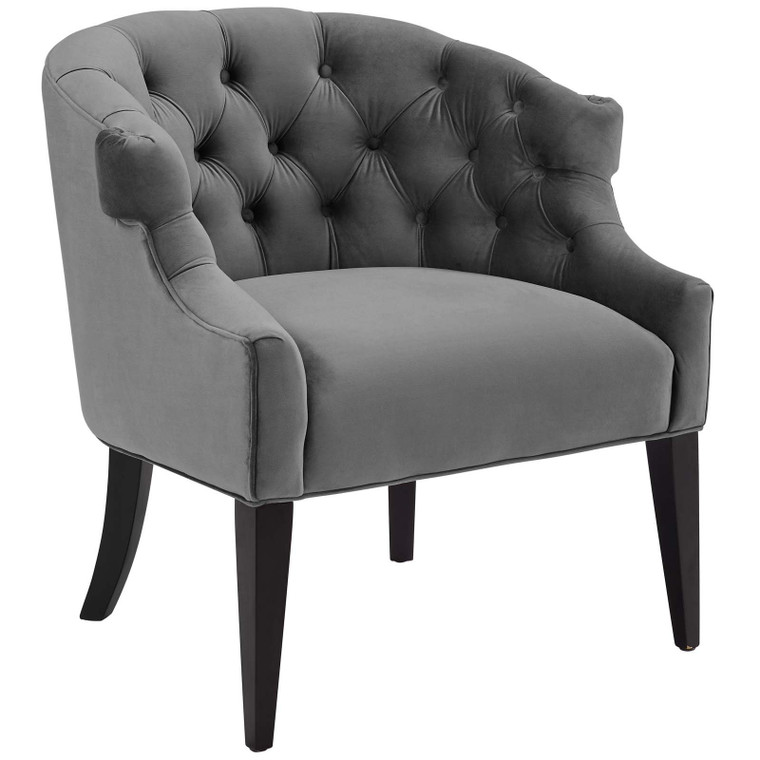 Precept Accent Performance Velvet Armchair EEI 3452 GRY by Modway Furniture