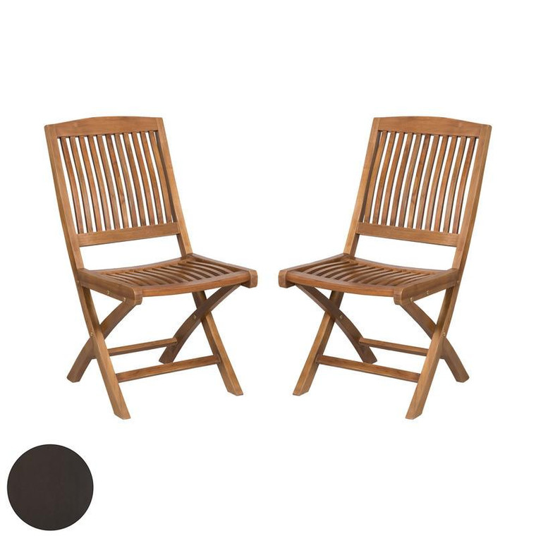 Guild Master Teak Folding Game Chair - Set Of 2 6917513P-As