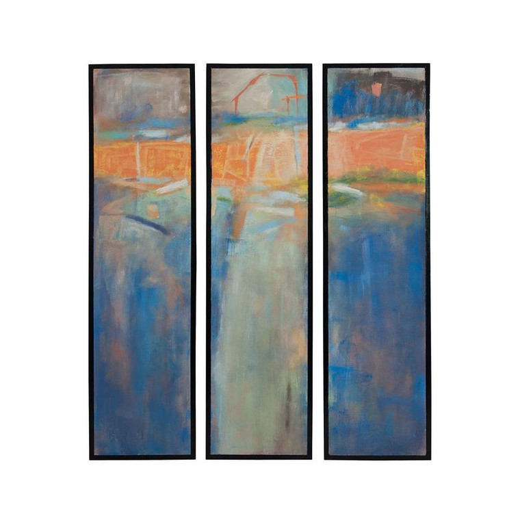 Guild Master Abstract In Three - Handpainted Art On Canvas 1617001S
