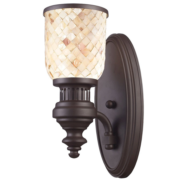 Chadwick 1-Light Sconce Cappa Shell In Oiled Bronze 66430-1