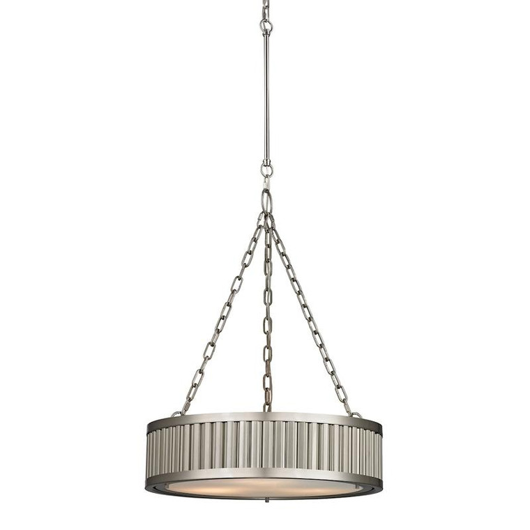 Linden Collection 3 Light Pendant In Brushed Nickel 46114/3