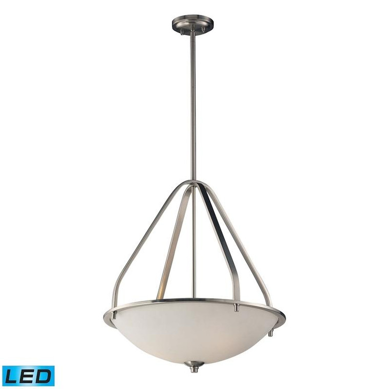 Mayfield 3 Light Pendant In Brushed Nickel - Led, 800 Lumens (2400 Lumens Total) With Full Scale Dim 17144/3-Led