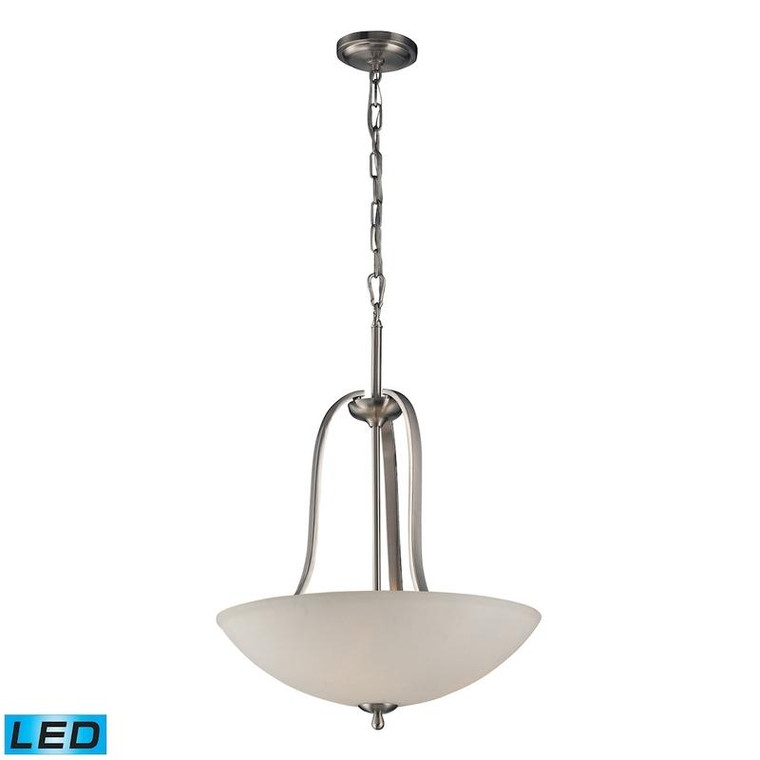 Mayfield 3 Light Pendant In Brushed Nickel - Led, 800 Lumens (2400 Lumens Total) With Full Scale Dim 17142/3-Led