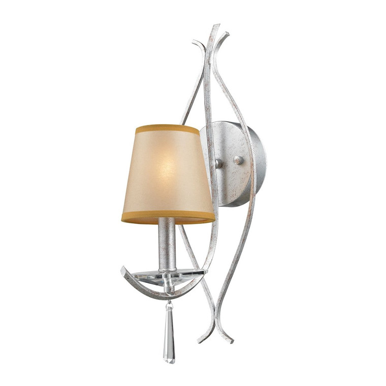 Clarendon 1-Light Sconce In Silver, Shade Included 14080/1