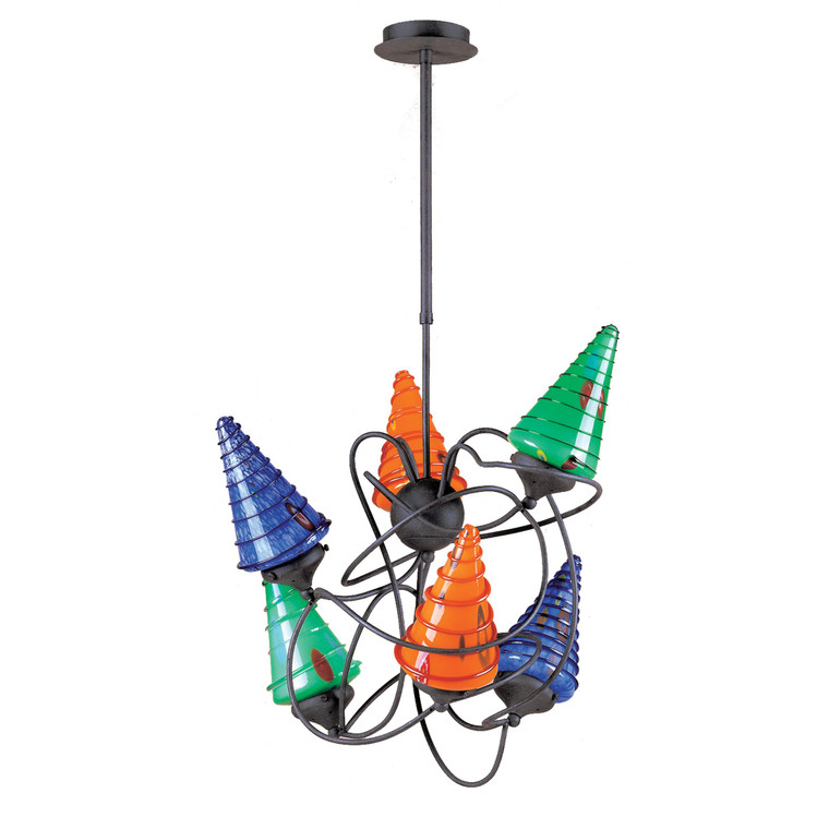 Pazzo Collection Mixed Colors Chandelier 123-6M