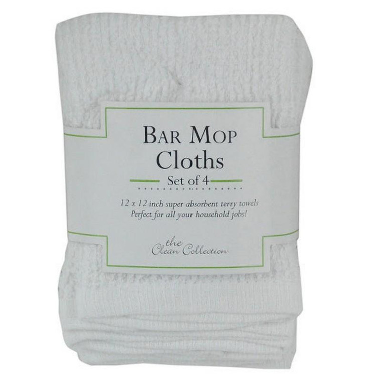 White Bar Mop Dishcloths - Set Of 4 (Pack Of 37) 386531