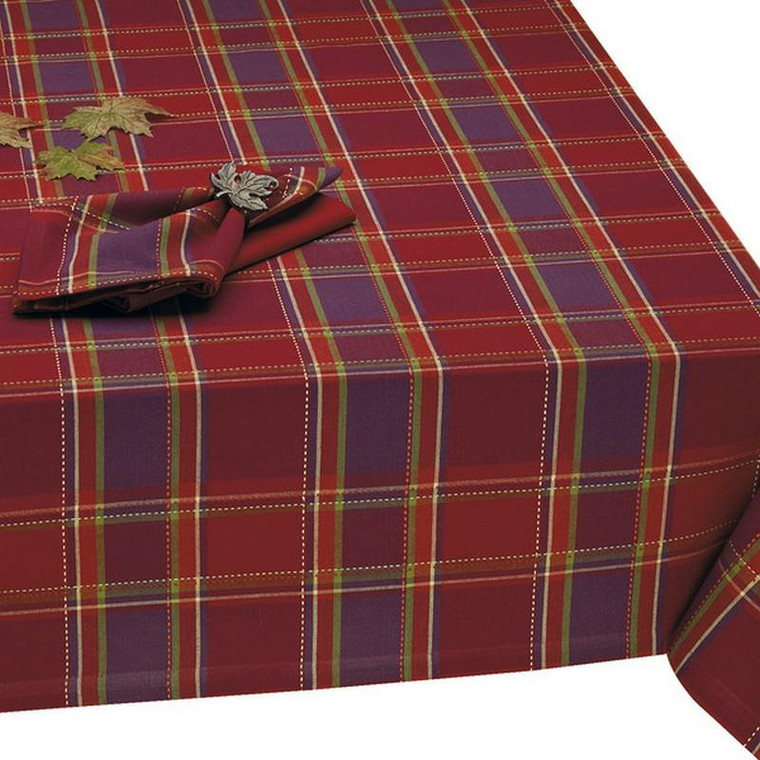 Harvest Dobby Plaid Tablecloth (Pack Of 5) 28777