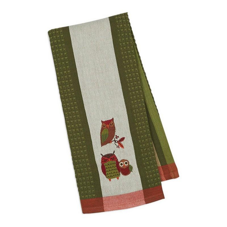Autumn Owls Embroidered Dishtowel (Pack Of 29) 28520