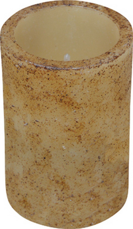4.5" Burnt Ivory Timer Pillar G84030 By CWI Gifts