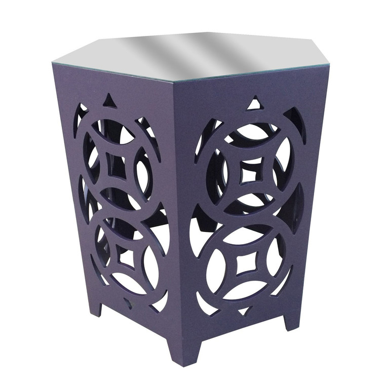 Crestview Purple Emma Large Scale Side Table Cvfzzr074