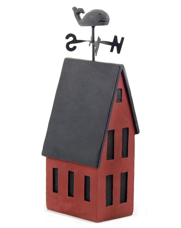 Red House With Whale Weathervane - Pack Of 6 - 125-86848