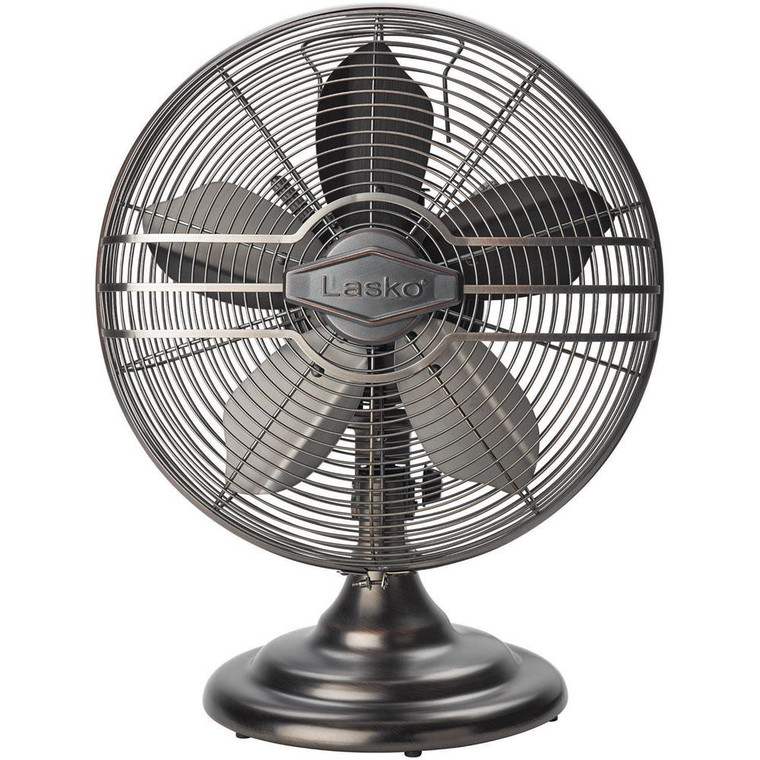 12" Classic Table Fan - All Metal Construction, Quiet R12210