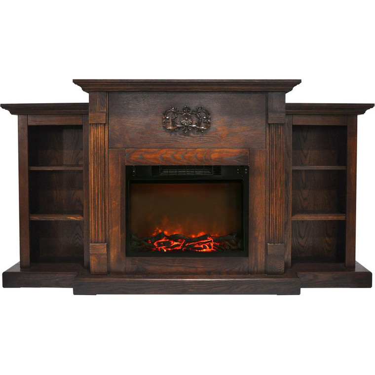 Cambridge 72.3"X15"X33.7" Sanoma Fireplace Mantel With Logs Insert Cam7233-1Wal
