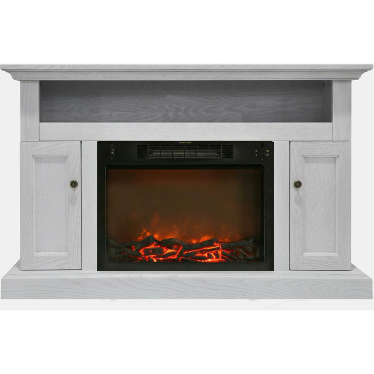 Cambridge 47.2"X15.7"X30.7" Sorrento Fireplace Mantel With Insert Cam5021-2Wht