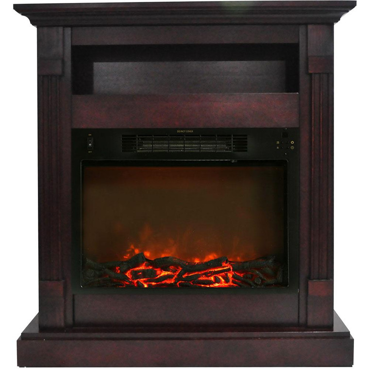 Cambridge 33.9"X10.4"X37" Sienna Fireplace Mantel With Insert Cam3437-1Mah