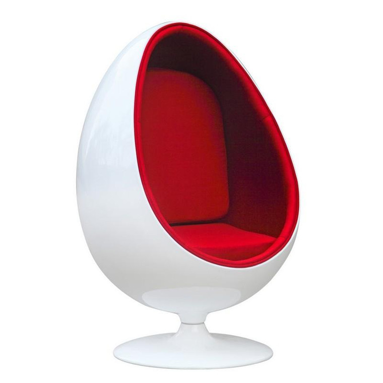 Egg Shaped Easter Chair - Red FMI6201 by Fine Mod